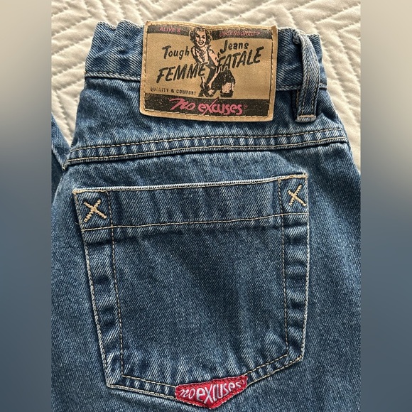 Vintage No Excuses Femme Fatale Jeans – High Waisted Mom Jeans – 80s/90s Y2K - Picture 5 of 14